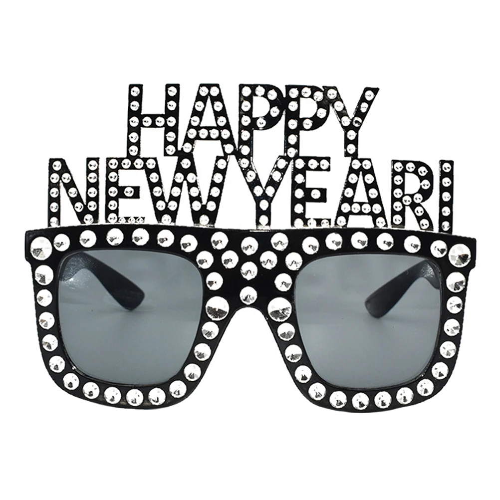 

Funny Eyeglasses New Years Eve Party Supplies 2023 Photo Props Black Decor Glasses Women Men Happy New Year Chic Accessories