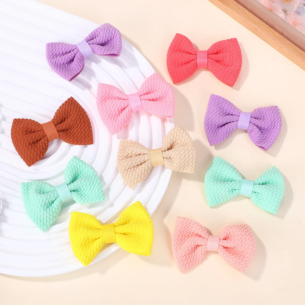 40 قطعة لون عشوائي القوس القوس مع مشبك شعر للفتيات جديد أغطية الرأس غطاء الرأس دبوس الشعر المشابك لطيف إكسسورات شعر الأطفال