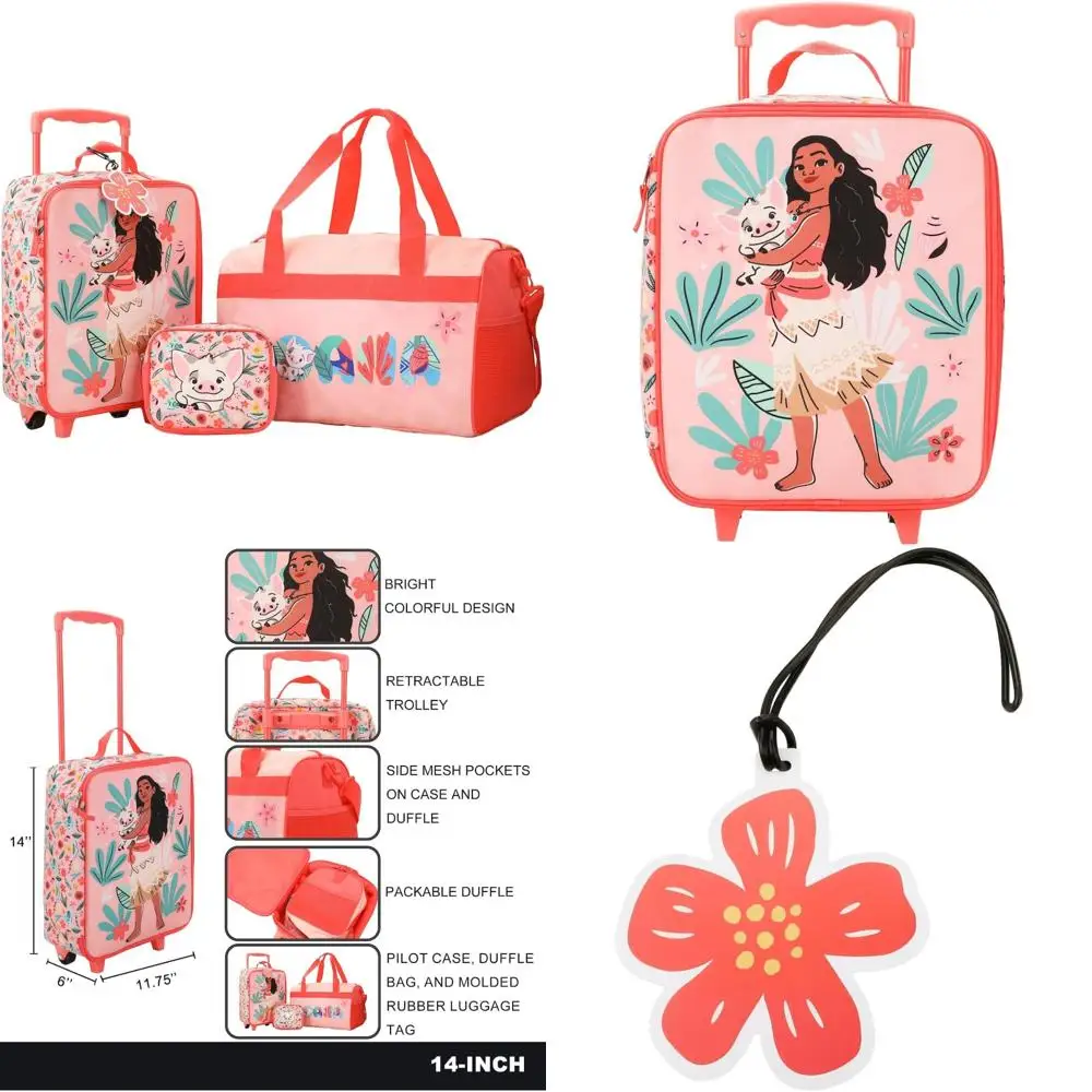 

Молодежный набор ручной клади Moana Pua и тропический принт из 4 предметов для путешествий