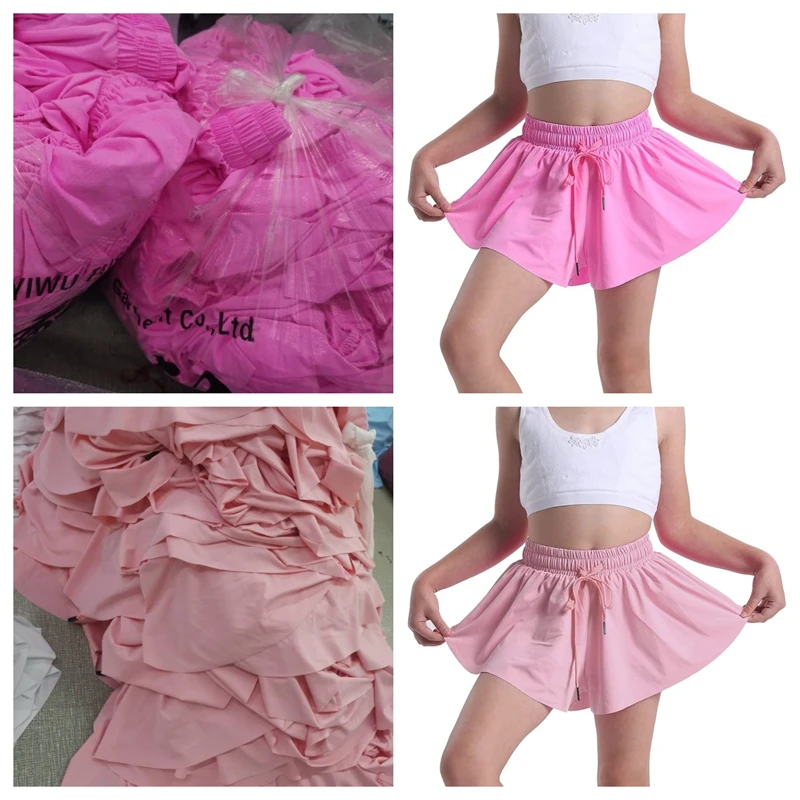 Athletic Flowy Shorts, Meninas, Crianças, Adolescentes, Meninas, Borboleta, Corrida, Ativo, Treino, Esportes, Verão, 3-14 Anos