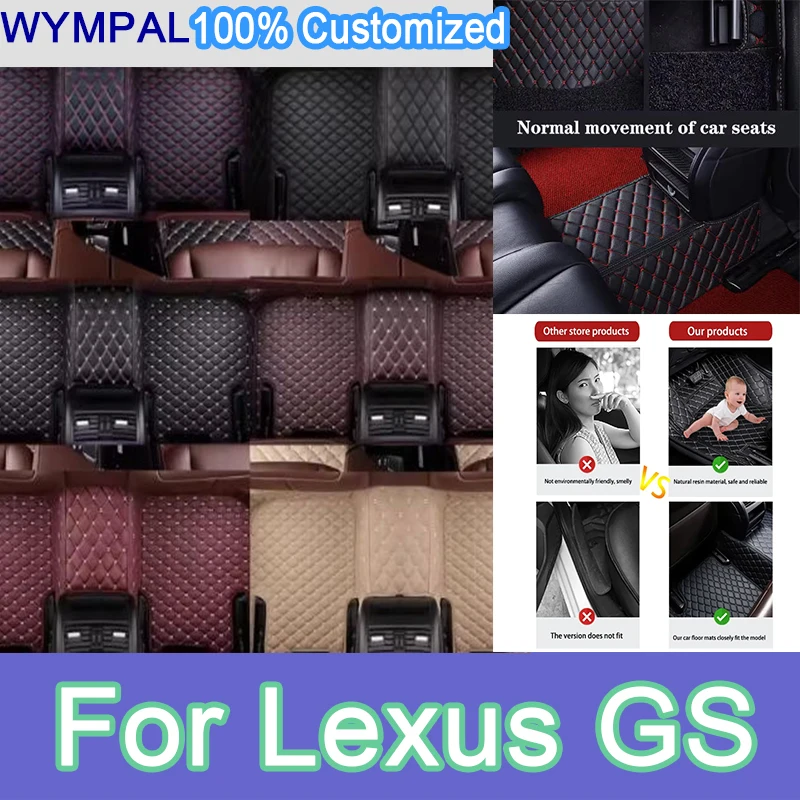 

Luxury Waterproof Car Floor Mats For Lexus GS 2011 2010 2009 2008 Carpet Rugs Custom Auto Interior Part Replacement Accessories