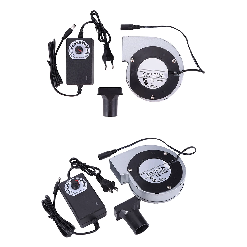 6000 U/min Grillgebläse mit variabler Geschwindigkeitsregler, DC 12 V, Grillventilator, Grillventilator, Luftgebläse für Picknick, Grill, Holzofen, Kochen