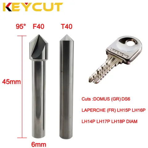 Cortador SILCA F40 T40 compatible con máquina duplicadora de llaves SILCA MATRIX EVO PRO, herramientas de cerrajero posventa