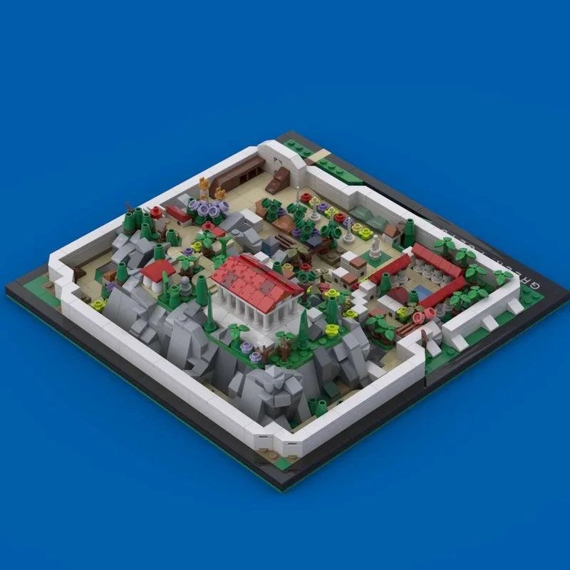 Educational Toys Gift Collection Ancient Greek Polis Building Blocks Set DIY Assembly Bricks Architecture Model