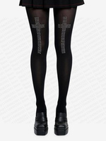 Retro 2000s women's tight pants cross hot brick tight pants elastic aesthetics hip-hop street casual cosplay emo girl Y2K style