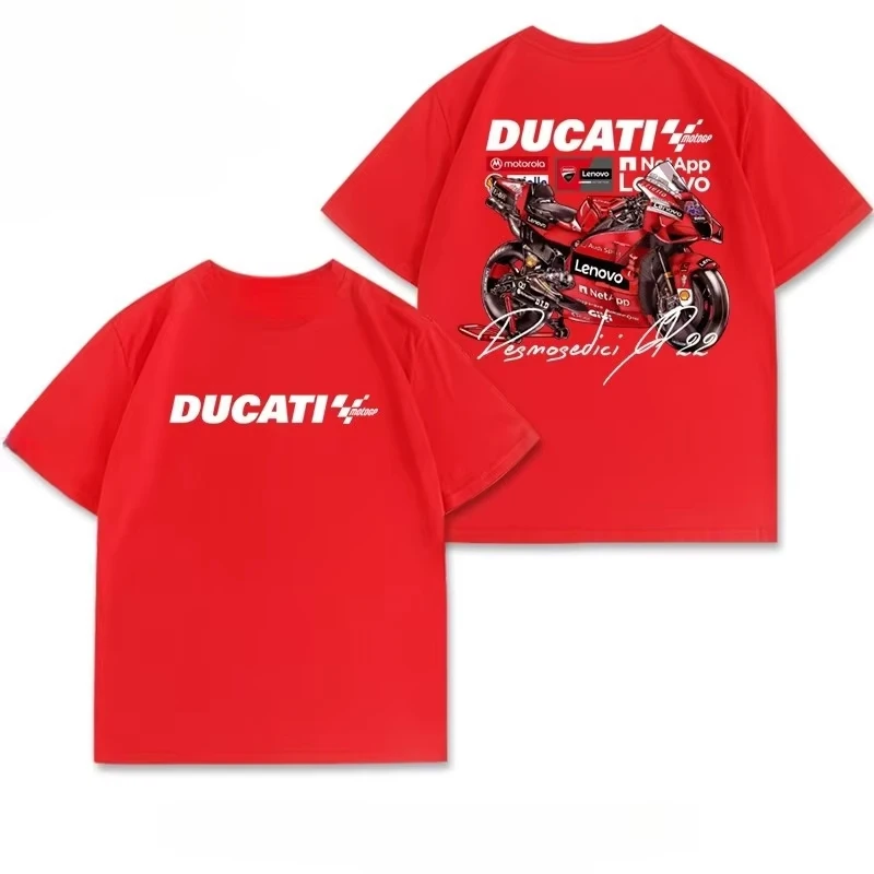 Nueva Camiseta Clásica de Pista del Equipo de Fábrica de la Legendaria Marca Italiana de Motocicletas Pesadas, Camiseta Gráfica de Algodón para Hombre y Mujer, Ropa Urbana de Verano