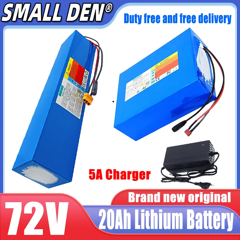 72V 20AH 21700 20S4P lithium battery pack,A-class battery with long battery life of 50A BMS 3000W high-power battery+84V 5A