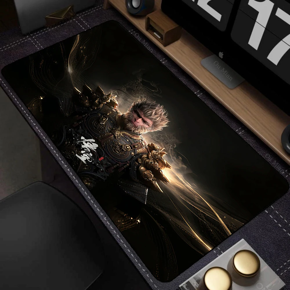 Black Myth Wukong Gaming Accessories Mouse Pad Computer Laptop Gamer Extended pad Large Anime Mousepad Rubber Keyboard Table Mat
