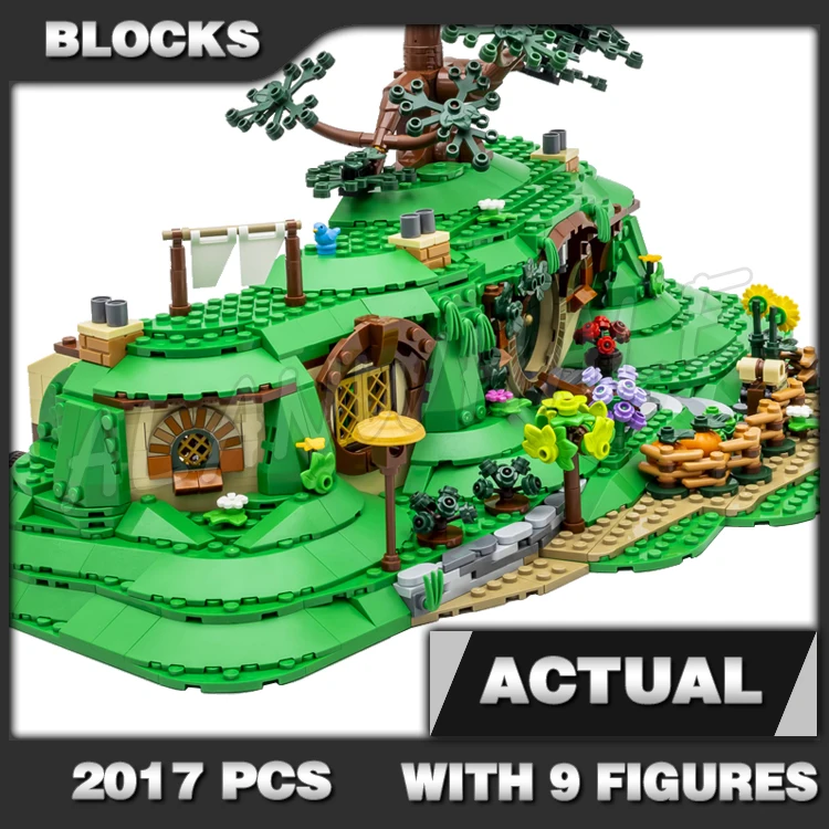 

2017pcs Rings King Lilliputian Hole Eleventy-first Birthday Party Tree Dragon 80354 Building Block Toys Compatible with Model