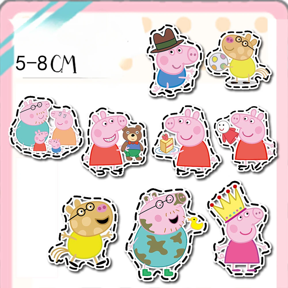 Peppa Pig Cute Fridge Magnets Stickers For Kids Children Letter Refrigerator  Colorful Magnet toys