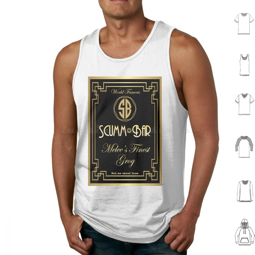 World Famous Scumm Bar Travel Poster ( Monkey Island ) Tank Tops Vest Sleeveless Monkey Island Melee Secret Of Monkey