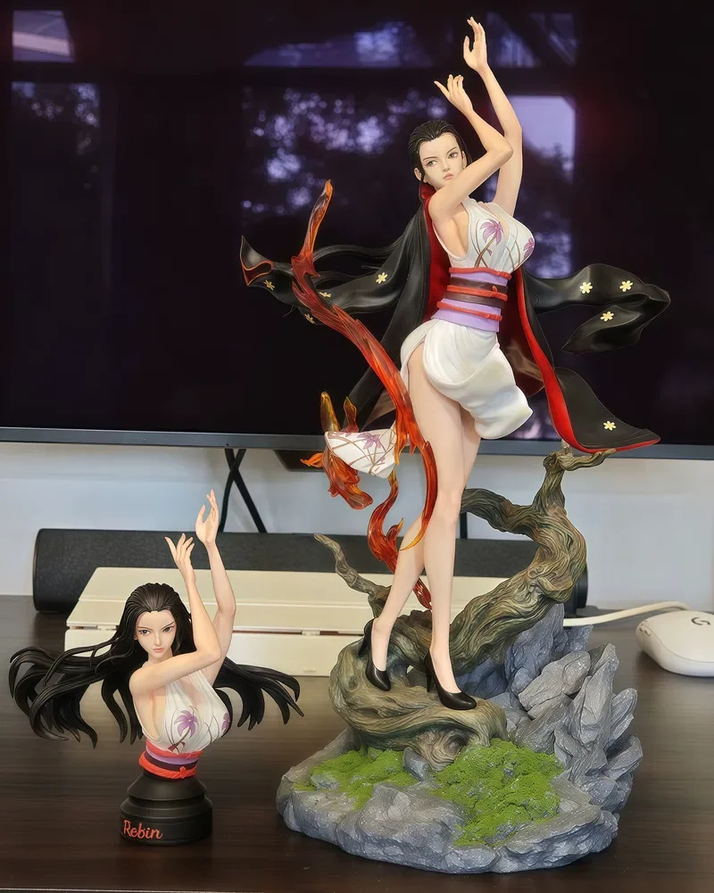 

One Piece Anime Figure Nico Robin Peripheral Statues Nicole Robin Son Of Devil Double Modeling Gk Hand Made Anime Ornaments Toy