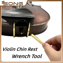 1pcs violin Shoulder Shaft Screwdriver Chinrest Key Screw Wrench Copper Viola Violin Chin Rest Wrench Repair Tool Accessories