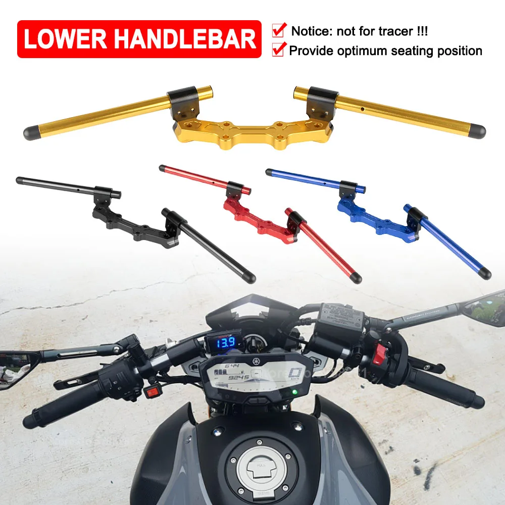 Motorcycle Adjustable Lower Clip-On Handlebar For Yamaha MT07 FZ07 MT/FZ 07 2013-2018 2019 2020 Aluminum Handle Bar Accessories