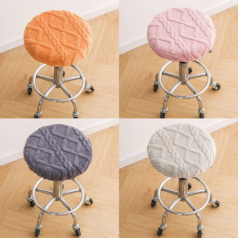 

Velvet Bar Stool Covers Elastic Anti-Slip Round Stool Cushion Covers Stool Chair Covers Barstool Covers Protectors Slipcovers