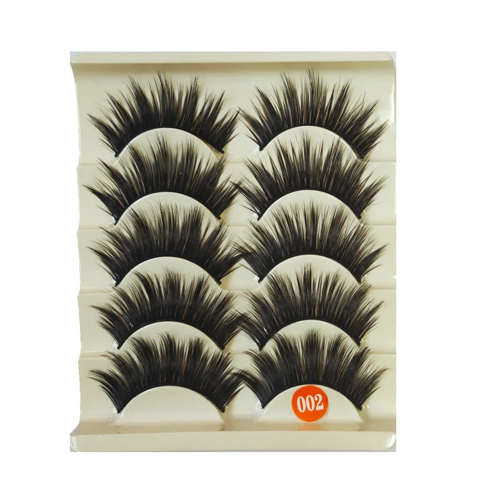 3D Eyelashes Set Soft False Eye Lashes Full Strip Fluffy Dramatic Look Long Thick Eyelash Extension Handmade Makeup Tools