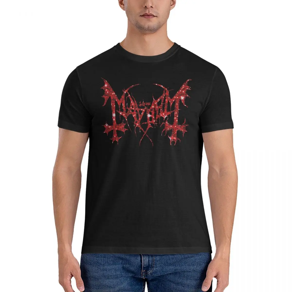 Band Logo Death Metal Black Metal T-Shirts Men Mayhem Funny Cotton Tee Shirt O Neck Short Sleeve T Shirt New Arrival Tops