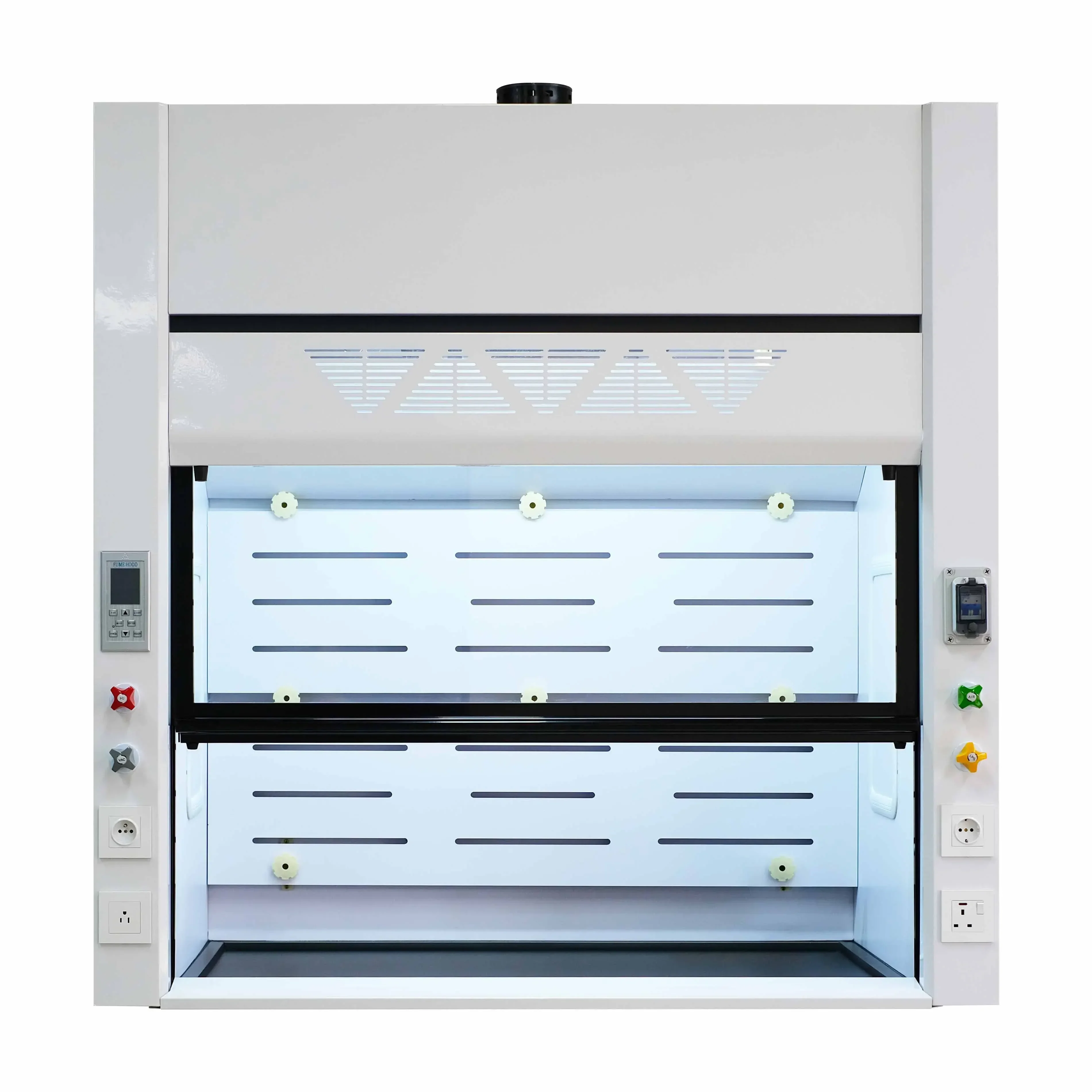 Desktop fume hood installed on laboratory workbenches for use in research institution laboratories