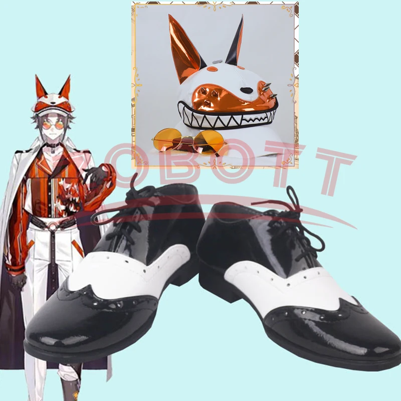 

Anime Hololive VTuber Luxiem Mysta Rias Cosplay Shoes Halloween Carnival Boots Cosplay Prop Custom Made halloween hat glasses