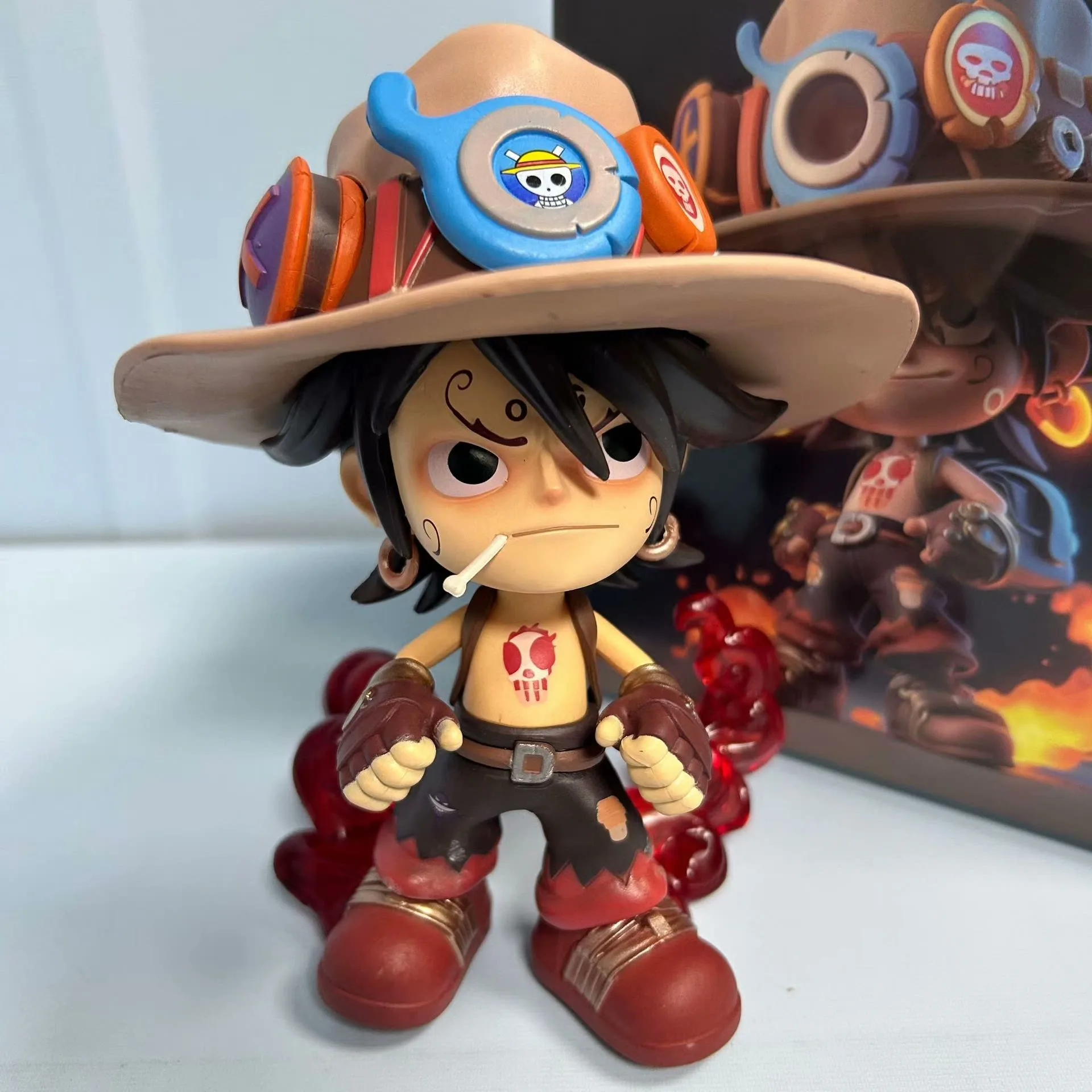 

One Piece Gk Ultrablue Q Version Esportkas Cowboy Esportkas Figurine Anime Model Doll Collection Toys Kid Gift