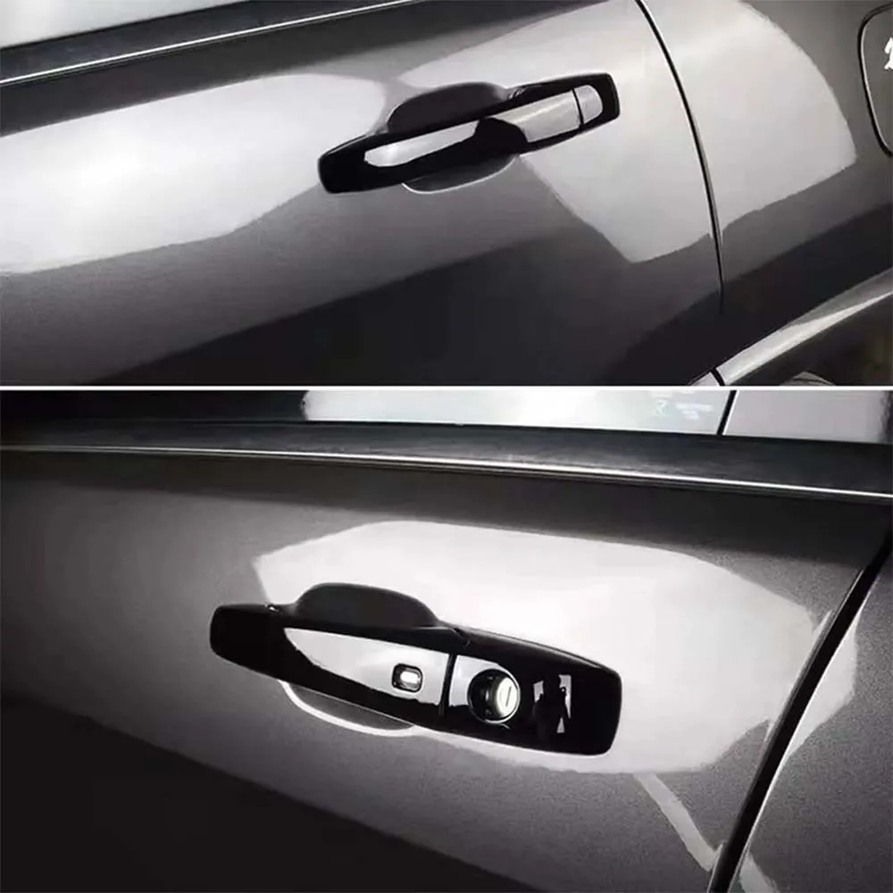 Car Upgrade Glossy Black Chrome Silver Door Handle Cover For Chrysler 300 300C 2005 2006 2007 2008 2009 2010 Car Decoration