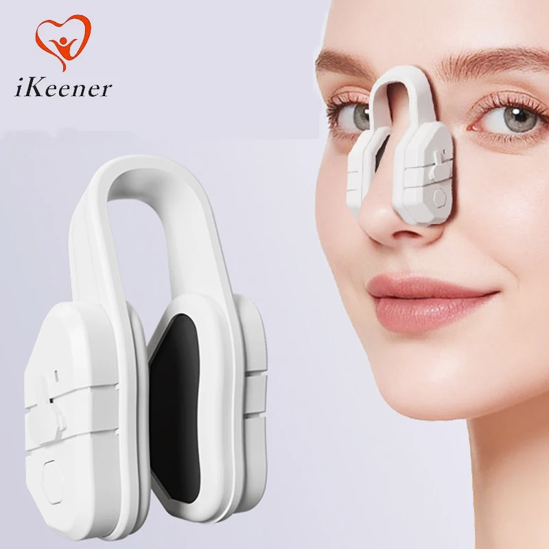 

New Beauty Nose Sculpting Massager Clip Silicone Nose Shaper Microcurrent EMS Pulse Technology Lift-Up High Bridge Nose