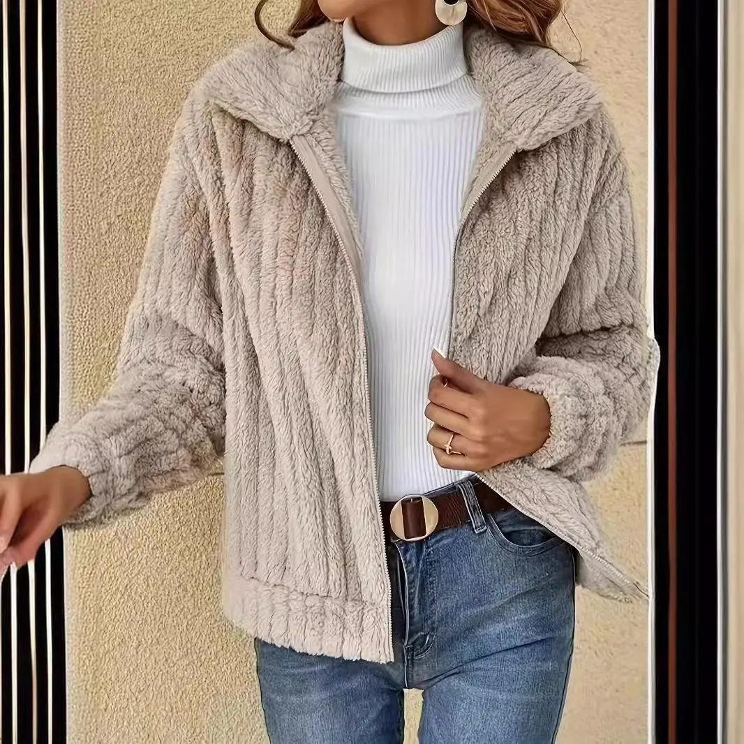 

Женский меховой кардиган с лацканами или Jaet Thi Rabbit Fur Long Sve Casual Sle with Hat с 3D-эффектом для женщин среднего возраста