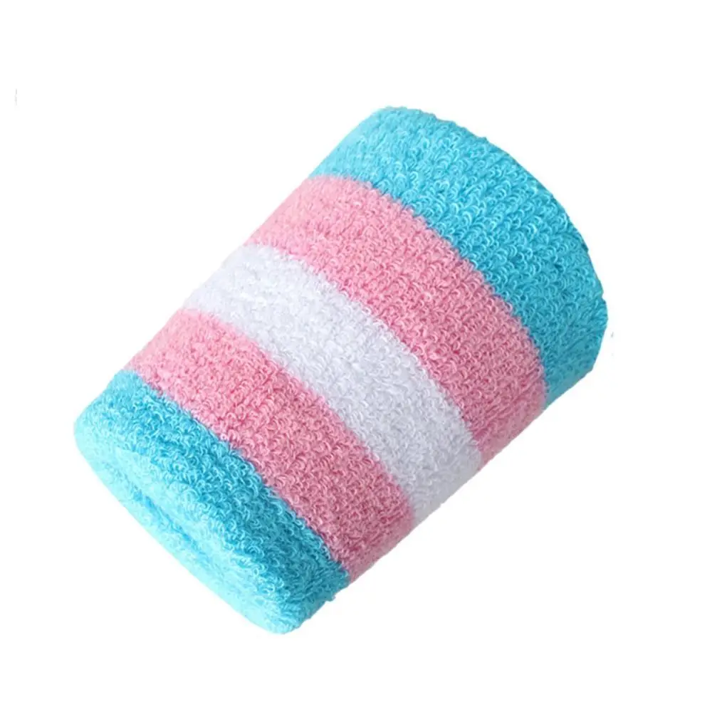 Wrist Brace Protector Cotton Sports Sweatband Striped Wrist Basketball Wristband Tennis Wristband Sport Wrist Cotton Wrist