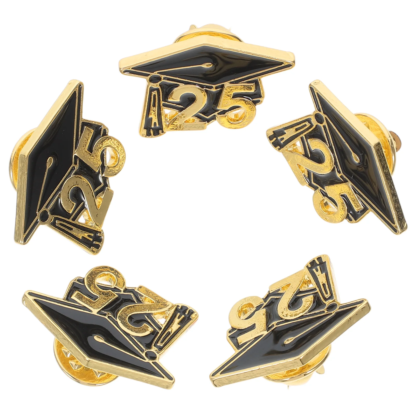 

5pcs Doctor Hat Brooch Grad Cap Badge Class Lapel Pin for Graduation College Student Accessories Style Keepsake