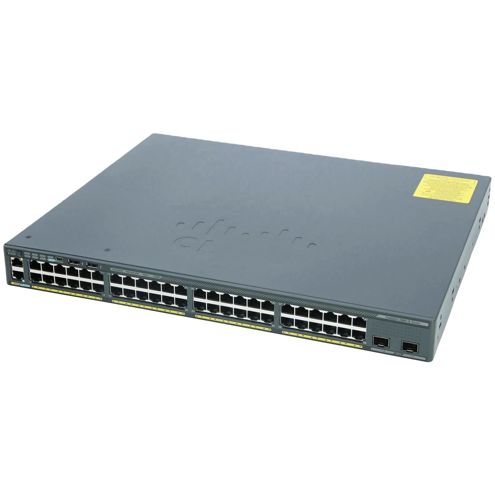 Original Network Switch WS-C2960X-48FPD-L 2960-X 48 GigE PoE 740W, 2 X 10G SFP+ with C3K-PWR-750WAC