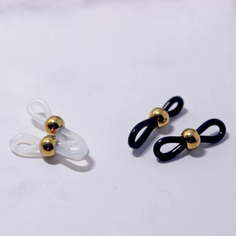 

40pcs Eyeglasses Chain Accessory Soft Silicone Ring Non Slip Glasses Holder Cord Connector Durability Easy Install