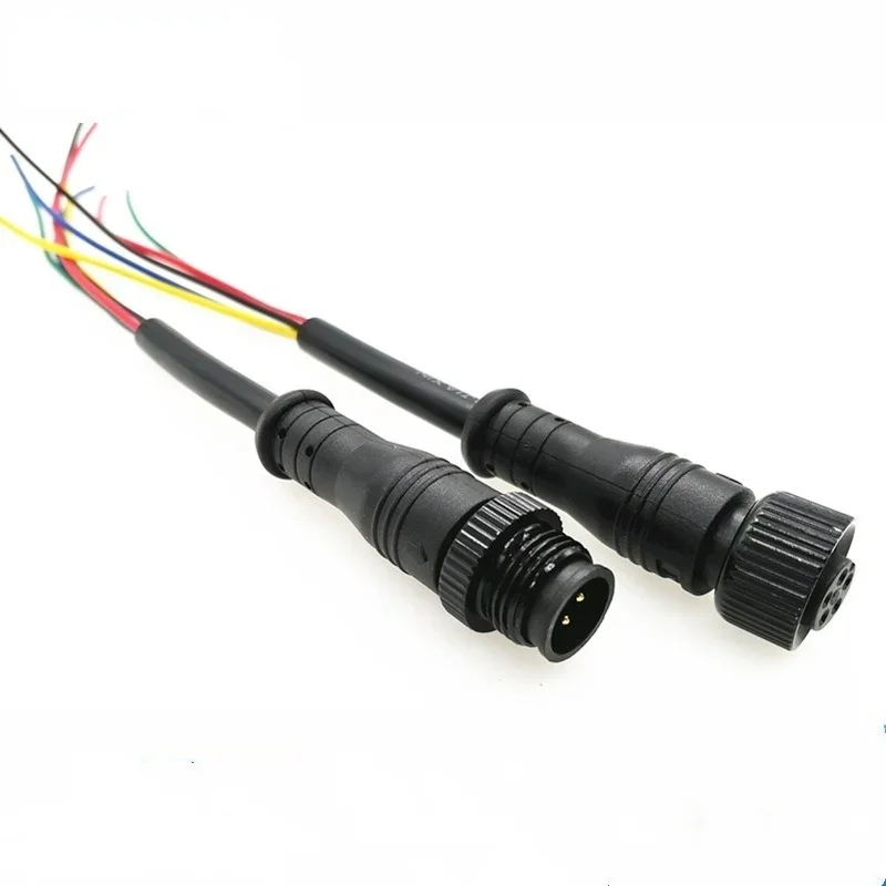 LED Connection Cable Indoor and Outdoor Display Lamp Male and Female Docking M12 Power Cord Waterproof Line