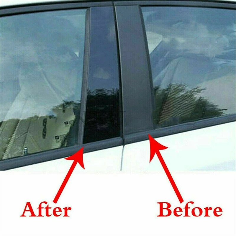 6Pcs Car Door Window Pillar Trim Cover Sticker for Jeep Grand Cherokee 2011 2012 2013 2014 2015 2016 2017 2018 2019 2020 2021