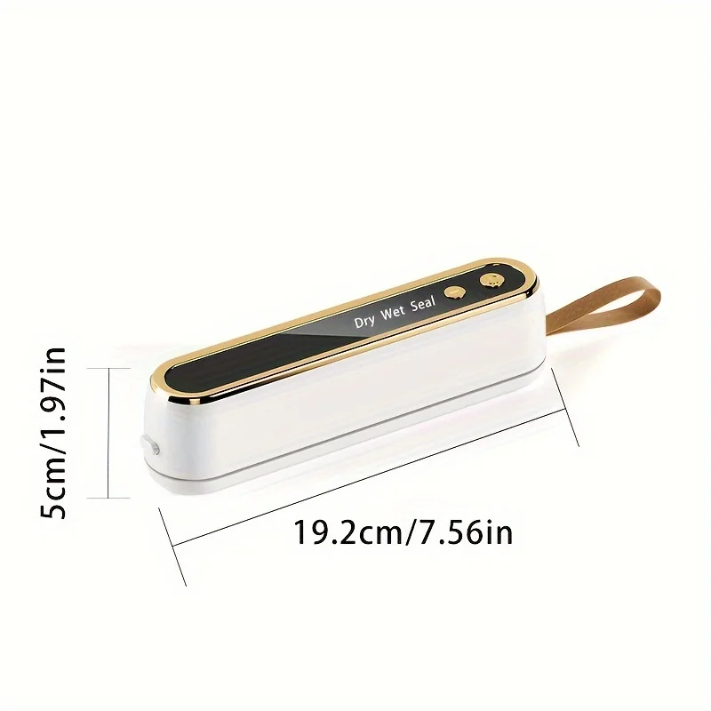 Mini sellador al vacío, bolsa de compresión al vacío, máquina de bolsas de alimentos, máquina de sellado de Clip de bolsa de plástico portátil, máquina de vacío para el hogar