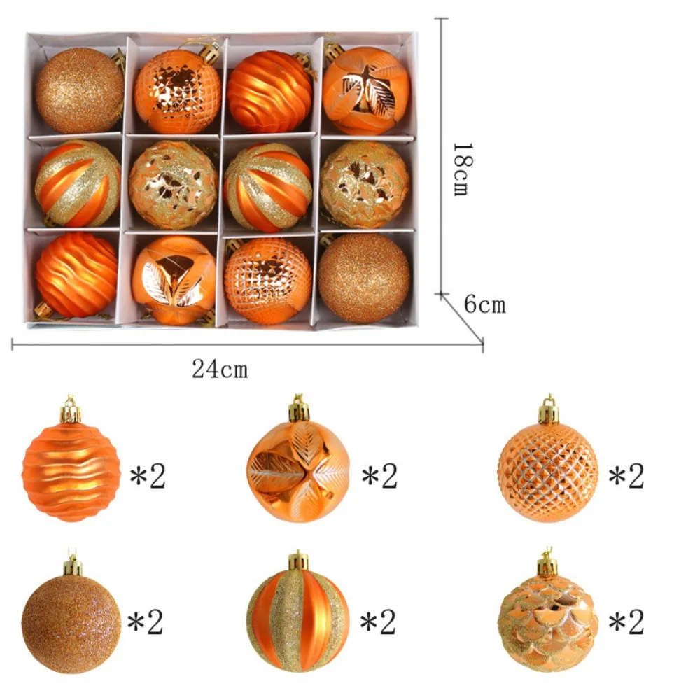 12 قطعة عالية الجودة البلاستيك عيد الميلاد الكرة مجموعة 6 سنتيمتر تعليق عيد الميلاد زخرفة الكرة 6 ألوان عيد الميلاد الحلي المشهد لوازم