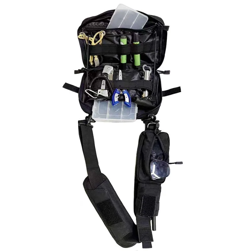 حقيبة الصدر التكتيكية الحقيبة الرجالية الادسنس متعددة الوظائف قابل للتعديل الكتف Crossbody حزمة للصيد في الهواء الطلق التخييم المشي لمسافات طويلة