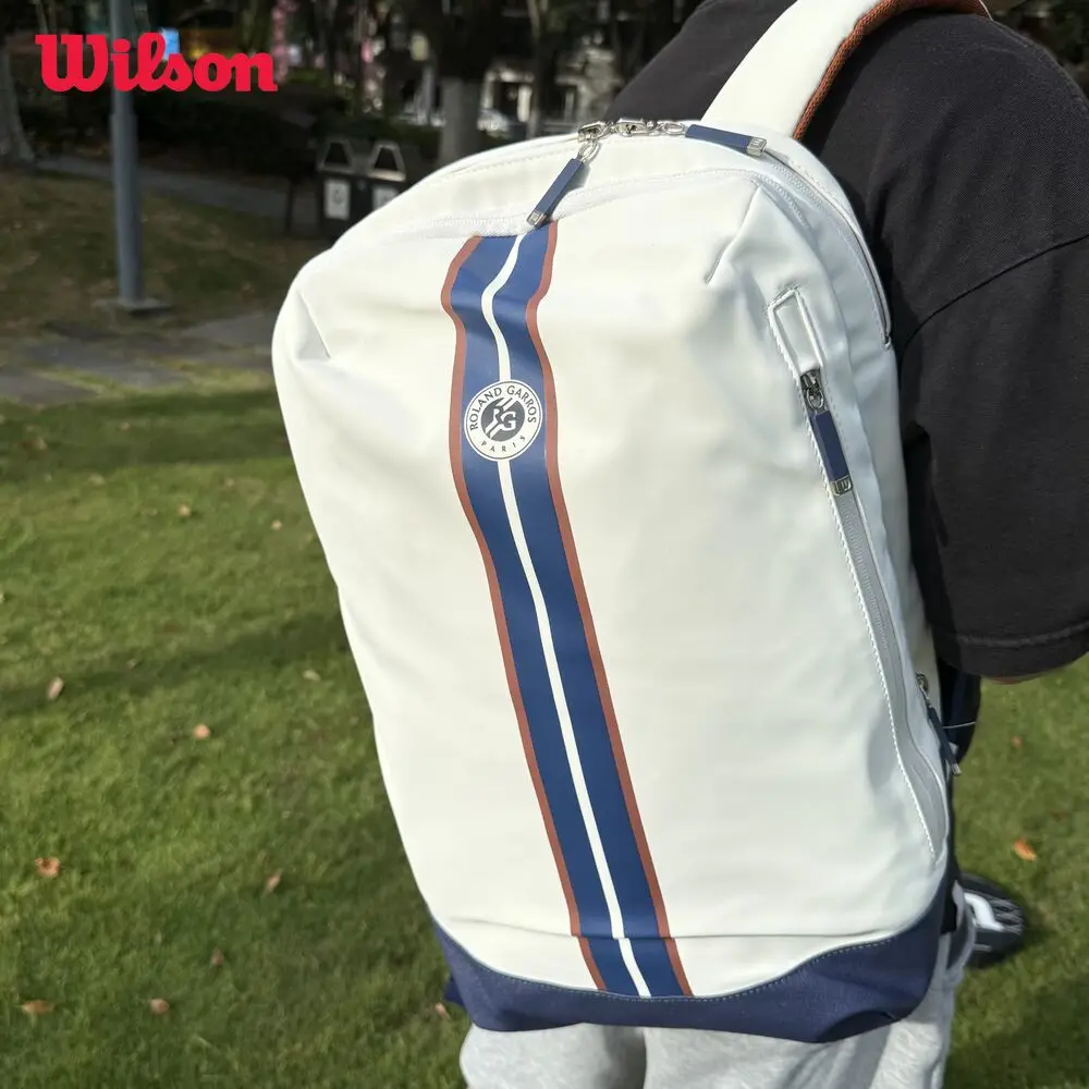 

Wilson Roland Garos Super Tour 2023 Tennis Racket Bag Large Capacity Unisex Racket Backpack with Partial Racquet Compartment