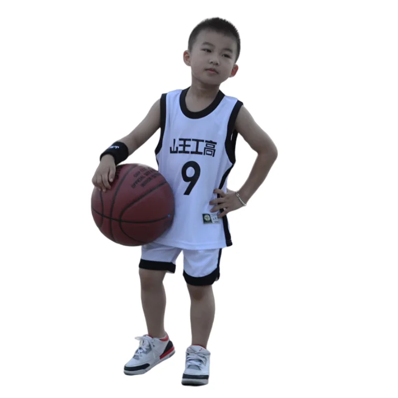 

Anime Slam Dunk SANNOH Sawakita Kids #9 Basketball Jersey Set Youth Sportswear Breathable Quick Drying Sleevelss Shirt Child