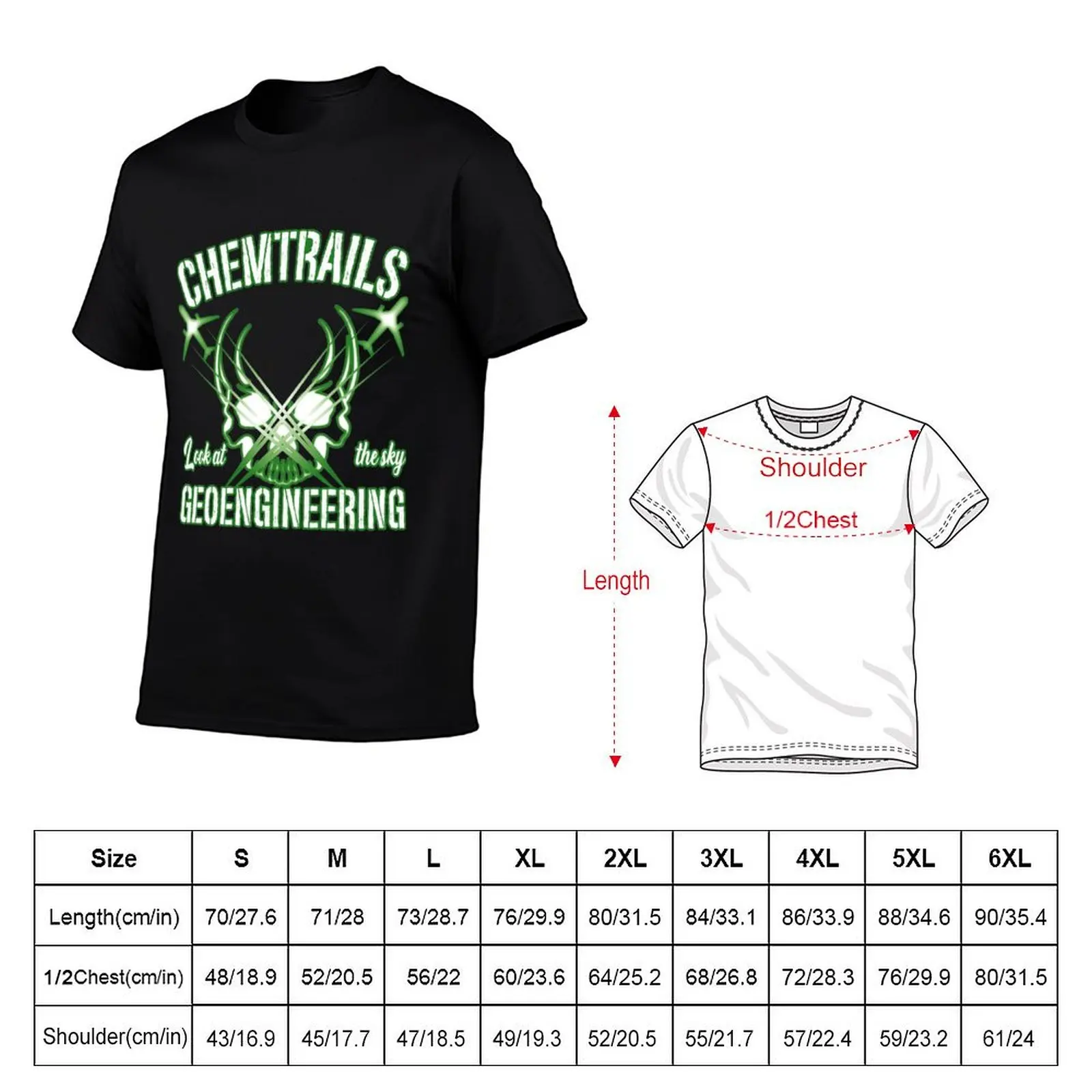 Chemtrails Geoengineering NWO T-Shirt custom shirt oversized graphic tee baggy shirts anime shirts men