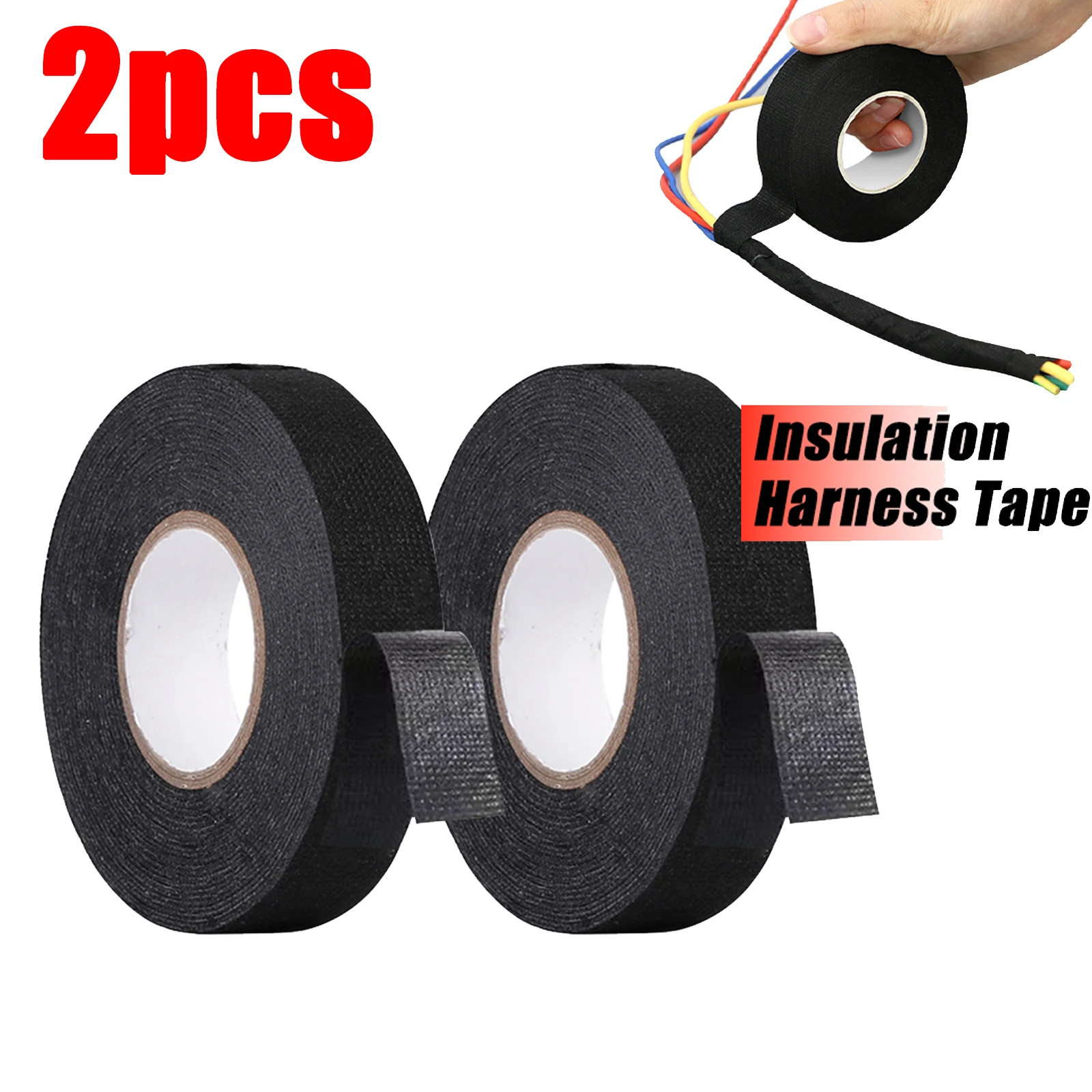 

10/15/25 Meter Heat-resistant Flame Retardant Tape Coroplast Adhesive Cloth Electrical Tape For Car Harness Wiring Protection