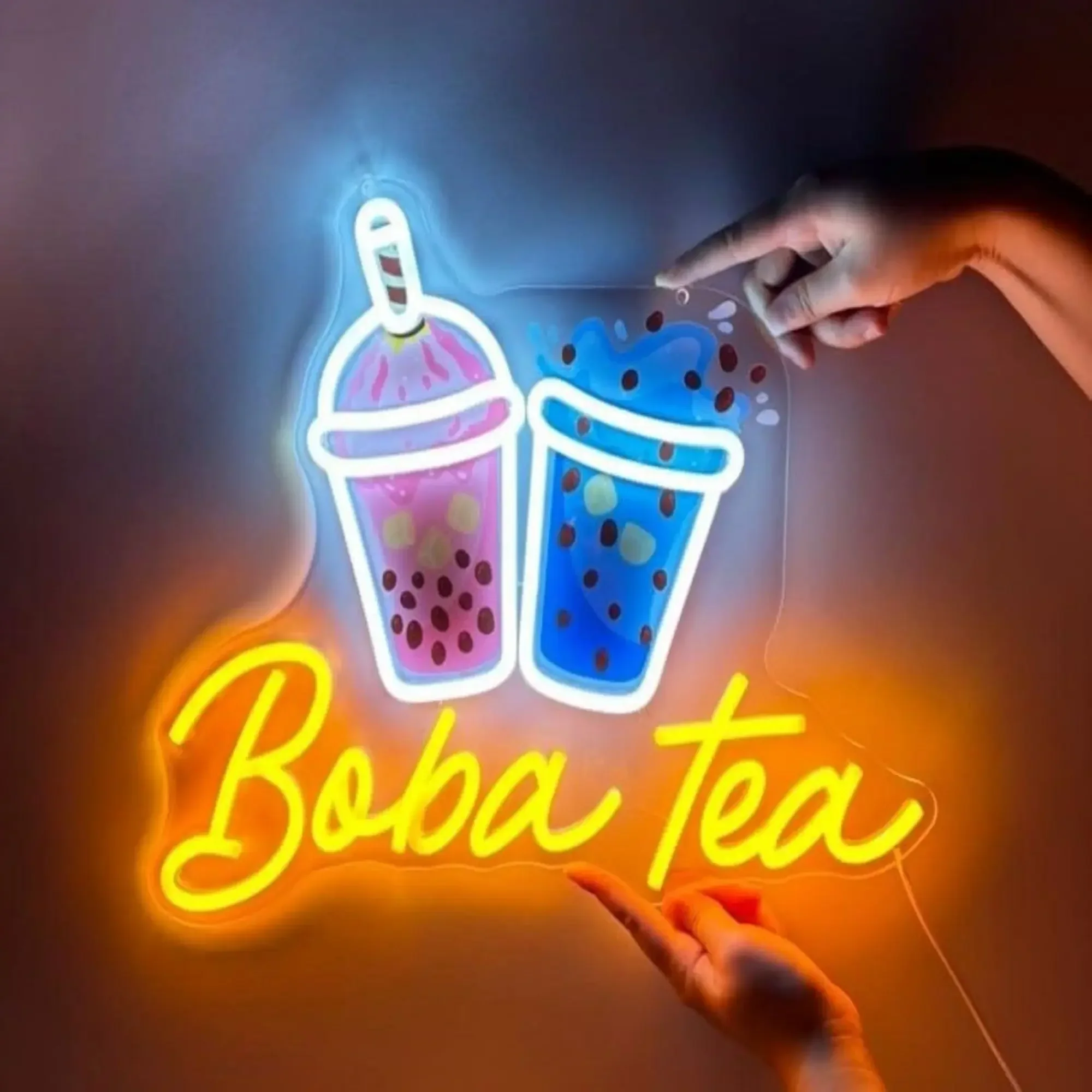 Boba Tea Neon Sign USB LED Neon Light Sign for Wall Decor Bedroom, Drink Store, Business, Bar, Pub, Office, Cafe, Hotel Decor