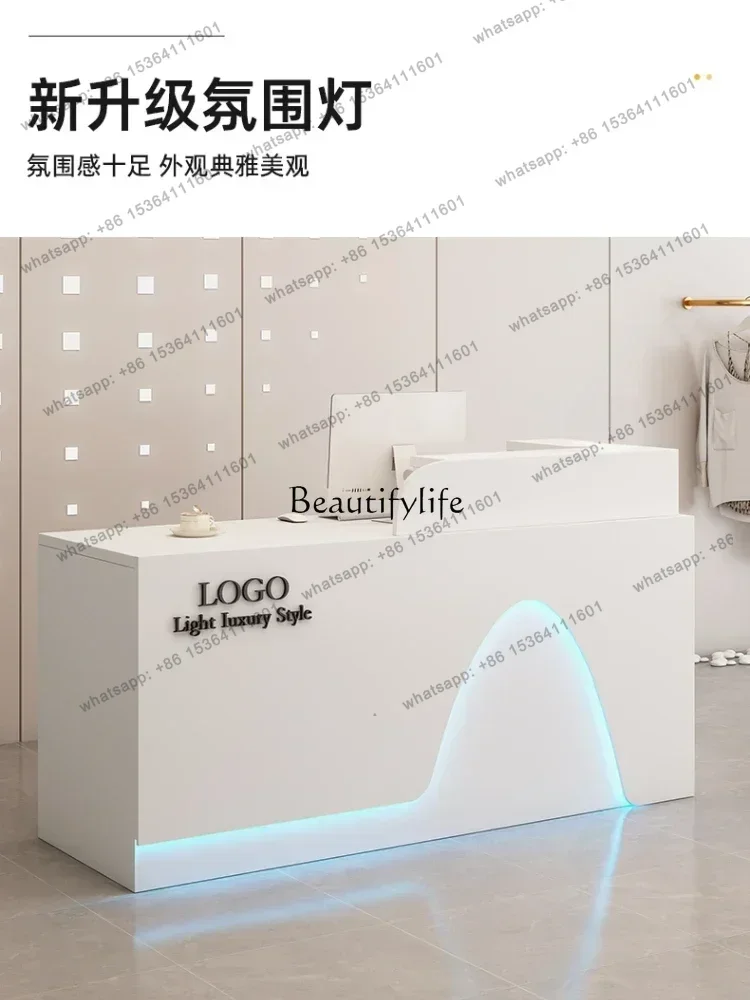yj58 Clothing store checkout page Simple modern small counter beauty salon Company reception