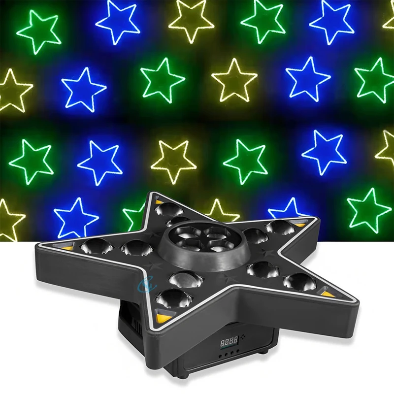 

120W LED RGBW 4in1 Moving Head Beam Light Rotate Strobe Disco Lamp Retro Stage Light for Bar Party