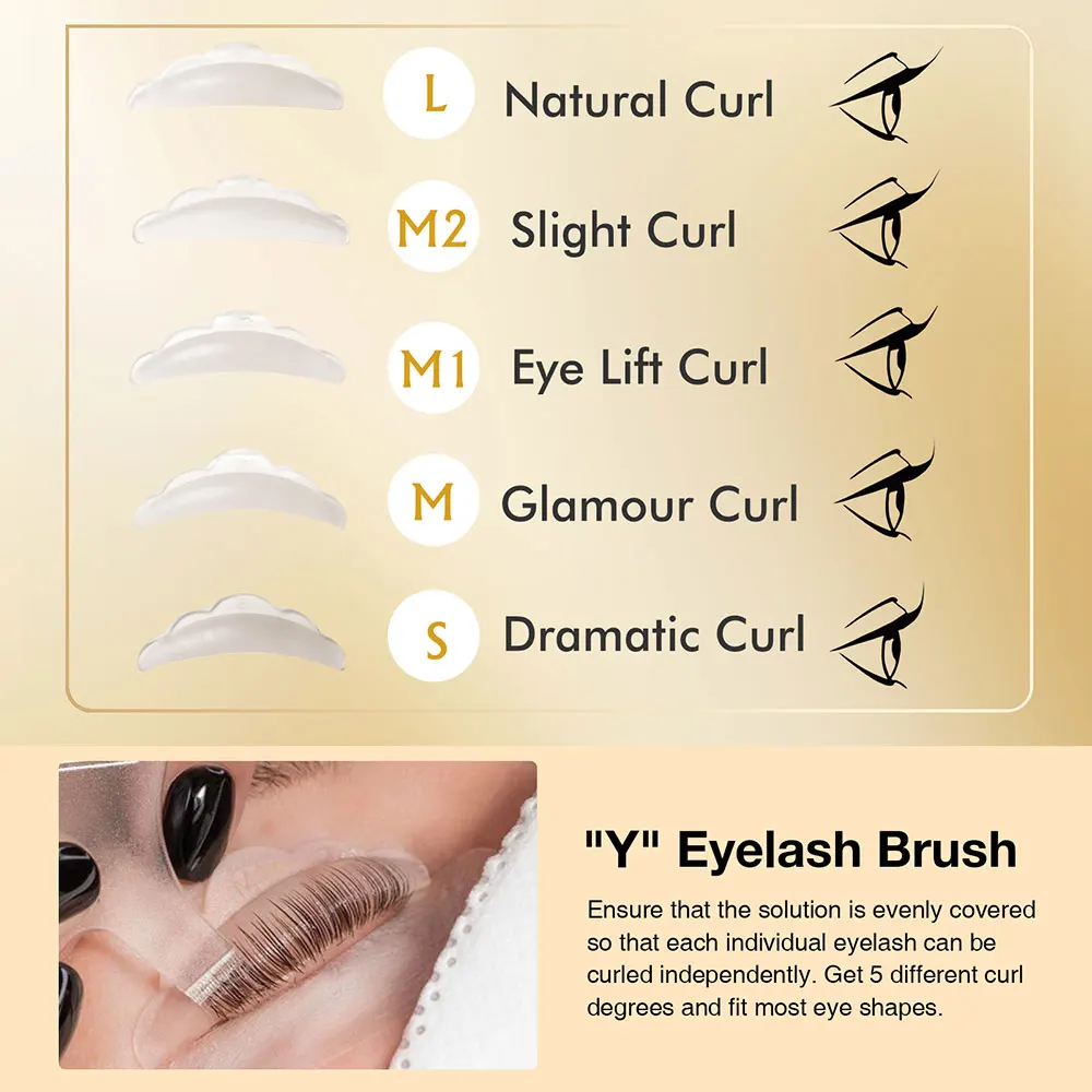Gollee Permanente per sollevamento ciglia e sopracciglia Arricciato a lunga durata 4-6 settimane Laminazione ciglia per piegaciglia Ascensore per ciglia Enhancer Trucco