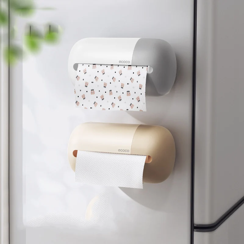 Paper Towel Holder Self Adhesive Wall Mount Kitchen Roll Rack Space Saving Paper Dispenser Waterproof Bathroom Paper Organizer ﻿