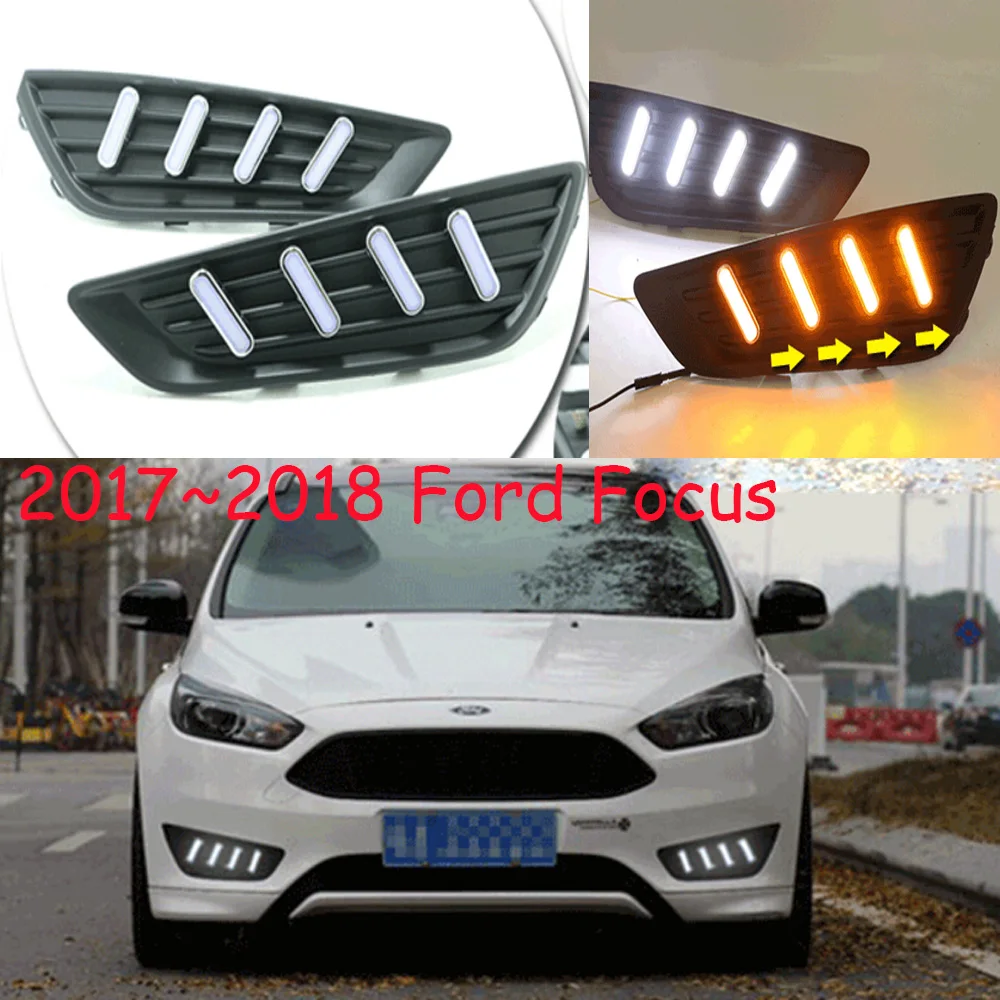 1car bumper light for Focus daytime Light Fusion car accessories 2015~2017y LED DRL headlight for Focus fog light