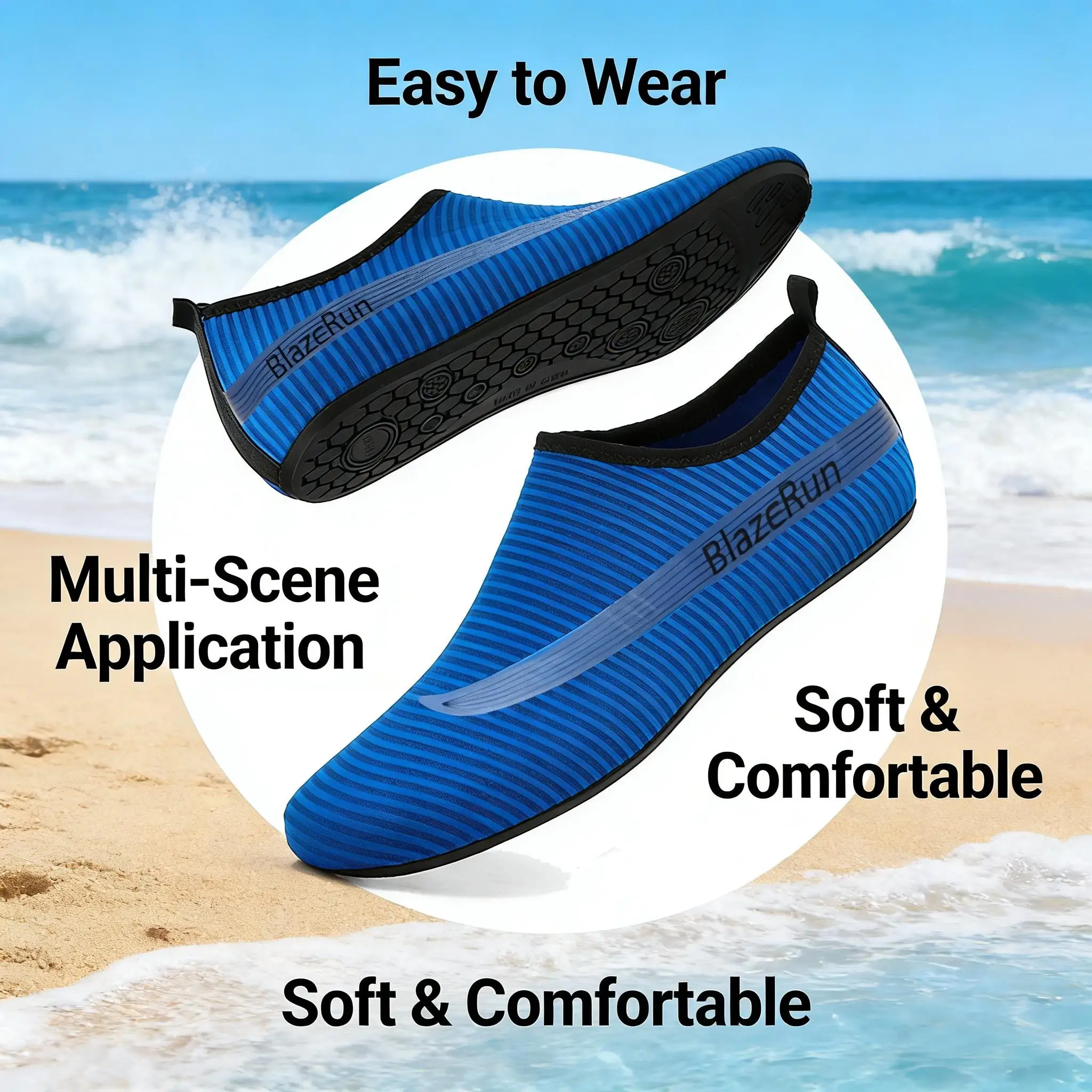 Water Shoes Men's Women's Swim Shoes Outdoor Beach Barefoot Quick-Dry Aqua Pool Socks Swimming Yoga Surfing Exercise Adult River