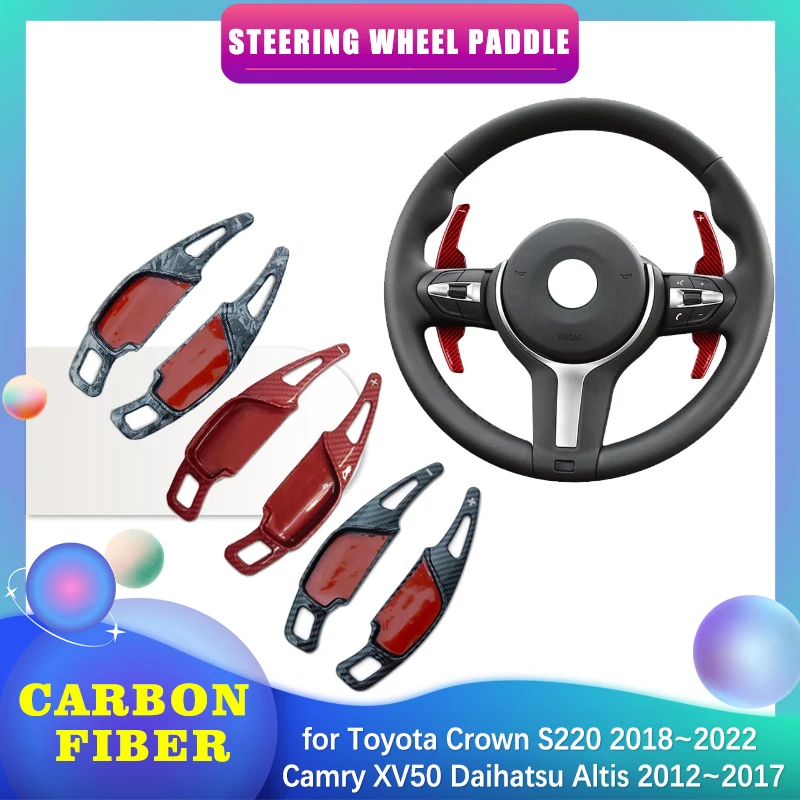 Car Steering Wheel Paddle for Toyota Crown S220 2018~2022 Camry XV50 Daihatsu Altis ABS Shifter Gear Shift Extension Accessories