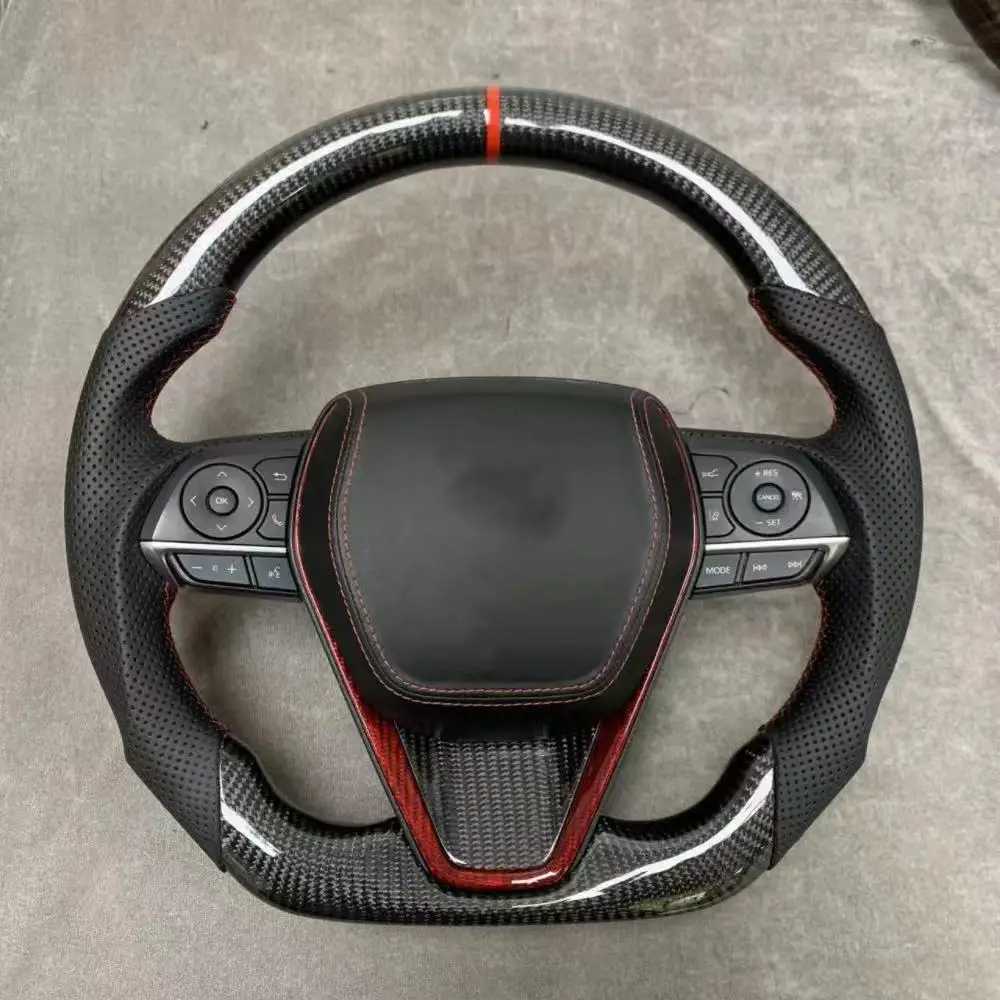 For Toyota Reiz Camry Relling Corolla Asia Dragon Crown 86 Highlander carbon fiber steering wheel modification