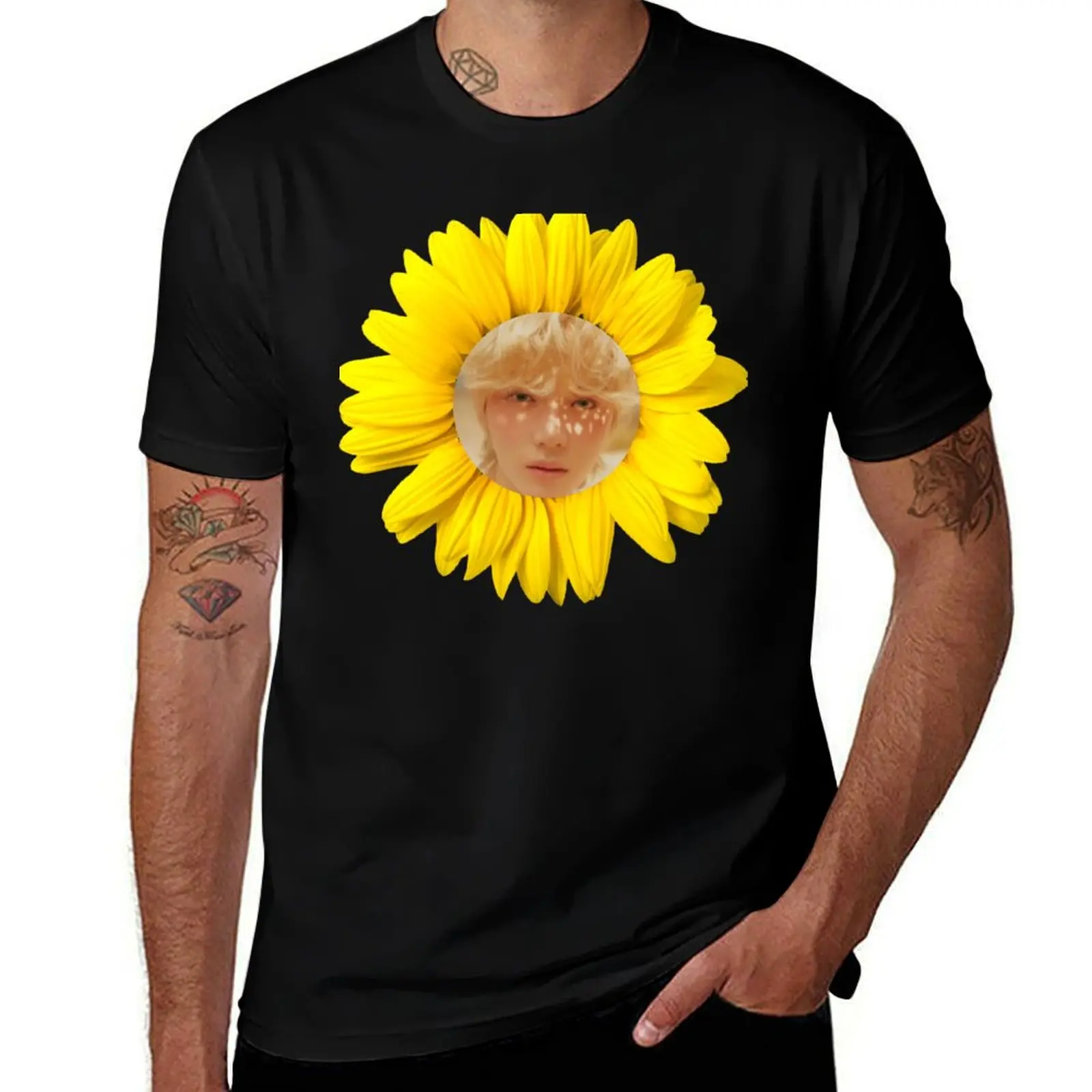 

Beomgyu Sunflower TXT T-Shirt man graphic t shirt t shirt for man 100 percent cotton man t shirts cotton T-Shirt